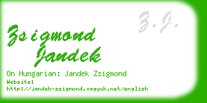 zsigmond jandek business card